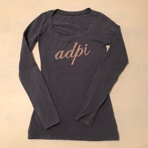 Alpha Delta Pi Vintage Stitched Script Long Sleeve